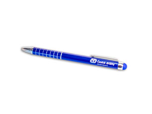 Dotykové kuličkové pero s modrou náplní