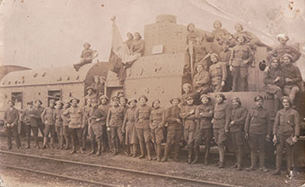 Obrněný vlak v Kysaku 1919, foto: sbírka Roman Jeschke