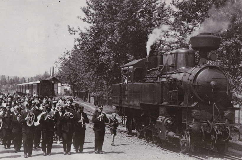 Lokomotiva 423.017 v Ivančicích 17.5.1934, foto: sbírka Roman Jeschke