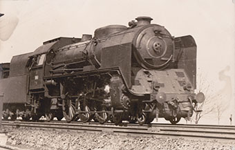 Lokomotiva 387.0 za 2. světové války, foto: sbírka Roman Jeschke