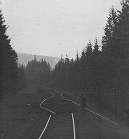 Poškozená trať v Jedlové, foto: sbírka Roman Jeschke
