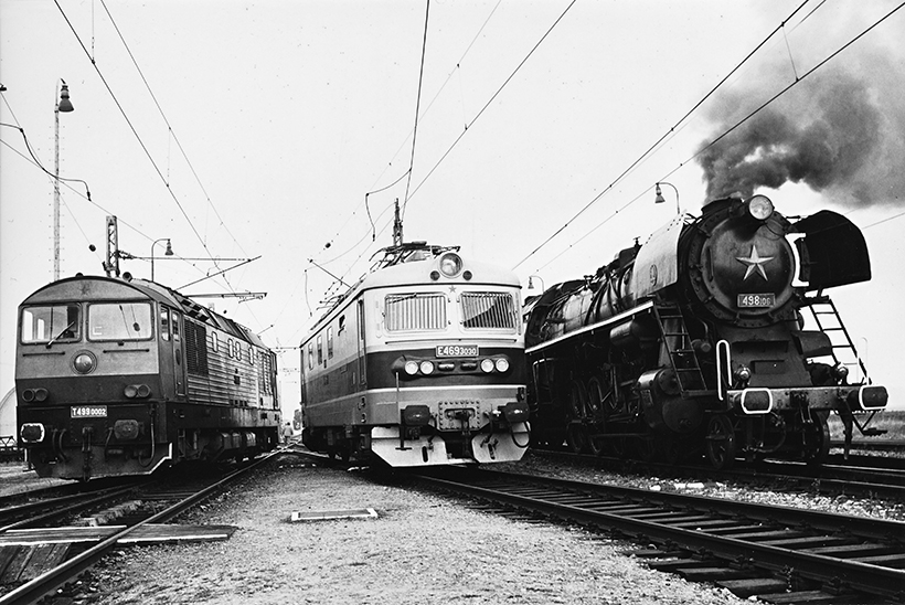 Tuzemská trojice tehdy nejrychlejších zástupců všech tří trakcí během oslav 20. výročí ŽZO v roce 1983, foto: archiv VUZ